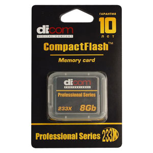 Карта памяти Compact Flash Dicom CF 8Gb 233x CF 8Gb 233x
